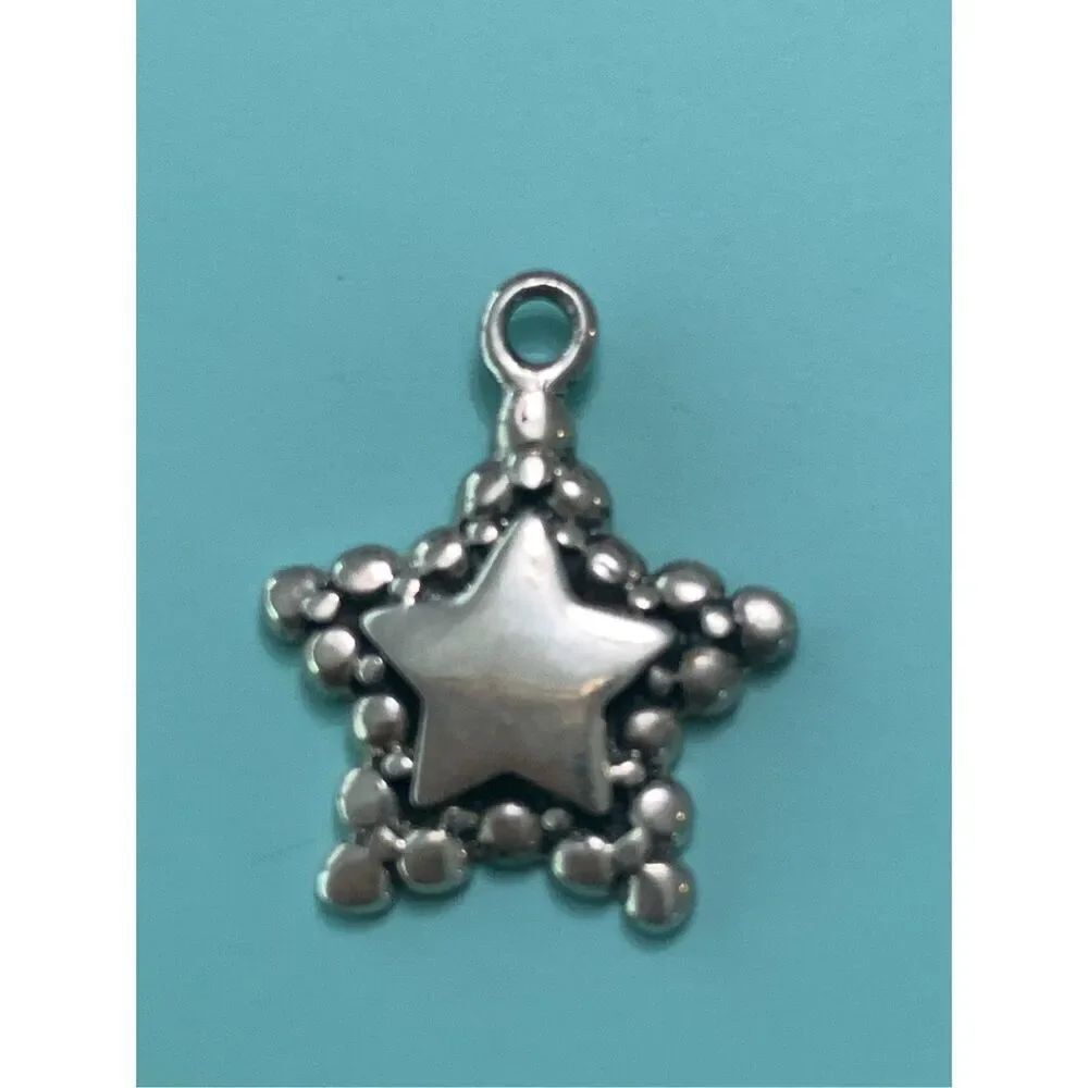 .925 Star outlined with Bubbles Sterling Silver Jewelry #retired Star